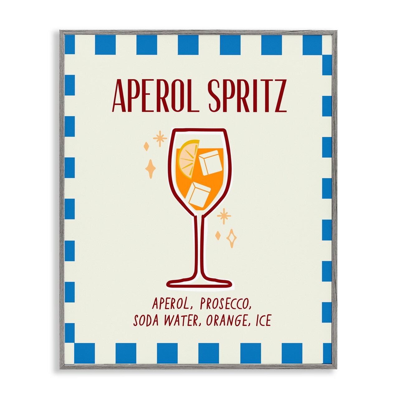 Stupell Industries Retro Fizzy Summer Cocktail Framed Giclee, design by Emily Dumas